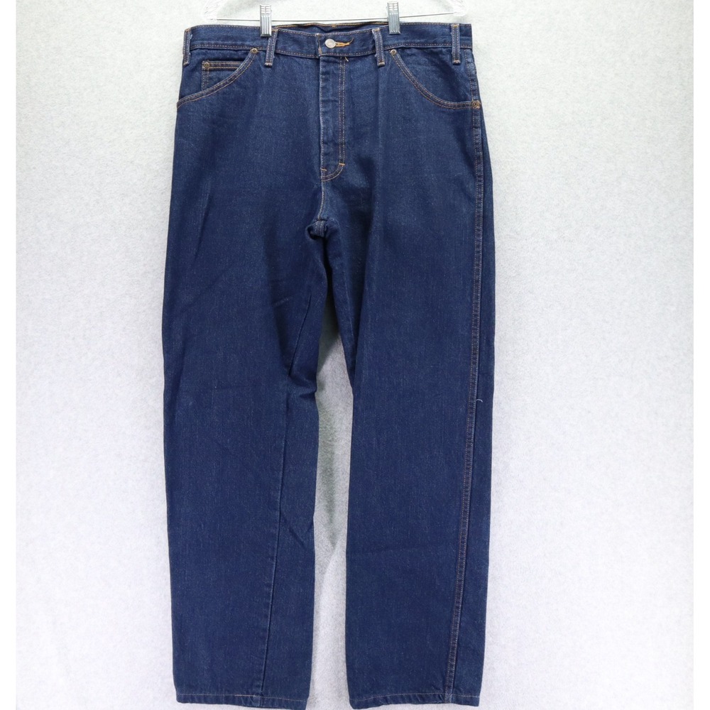 Dickies Jeans Mens 36x34 Straight Leg 5-Pocket Cotton Denim Blue
